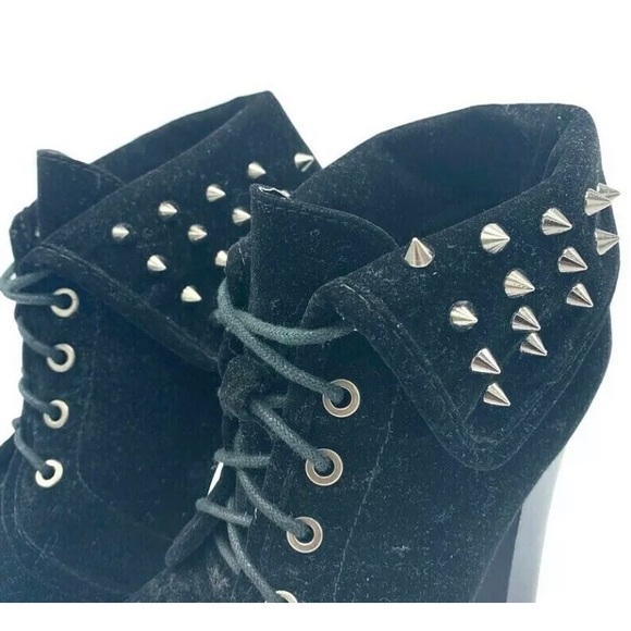 Steampunk Club Couture Velour Studded Platforms - Picture 8 of 12